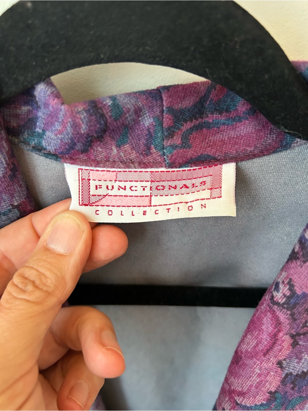 Vintage Functionals Collection Floral Tapestry Blazer Purple Pink Boho Chic XL - Picture 7 of 12